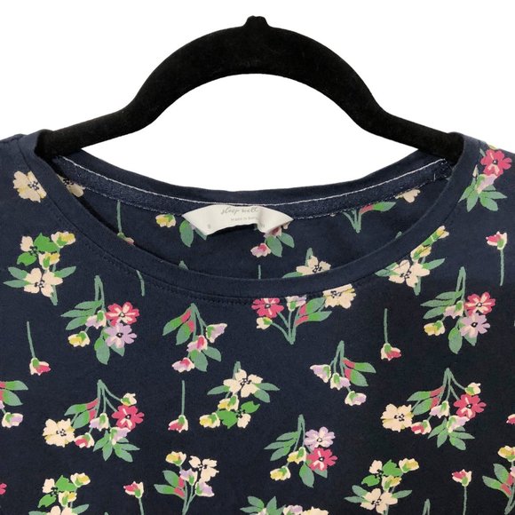 Sleep Well Navy Floral Round Neck Short Sleeve Nightshirt Size 8 - Picture 4 of 6